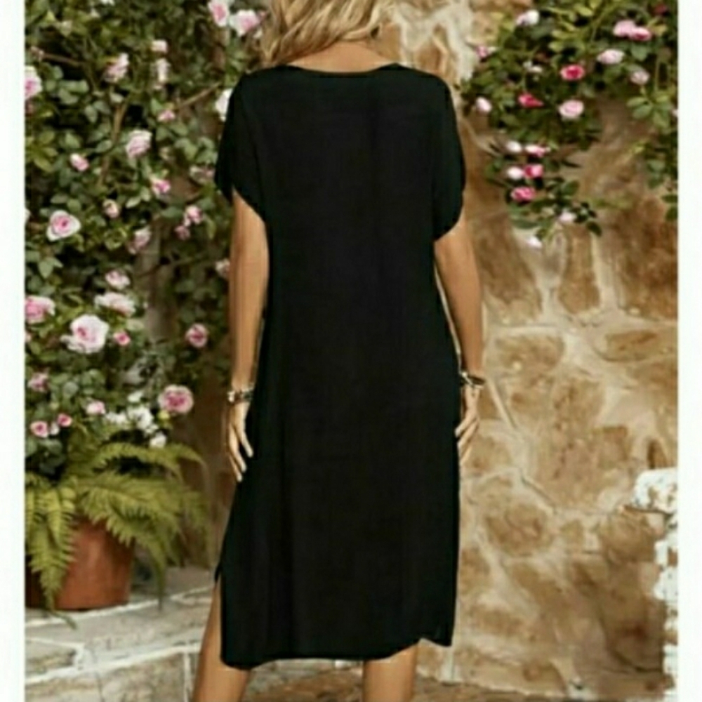 Swimsuit Cover Up Crochet Dress Black Small NEW 🌊 LAST 1 - Picture 5 of 9